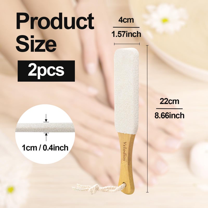 Velodios Foot File Foot Scrubber Pedicure, Pumice Stone for Feet, 2 Pack Professional Foot Scrubber Remove Cracked Heels,Dead Skin,Corn,Scraper File Foot Care Foot Rasp Massage Brush Tools Kit for Men/Women - Image 5